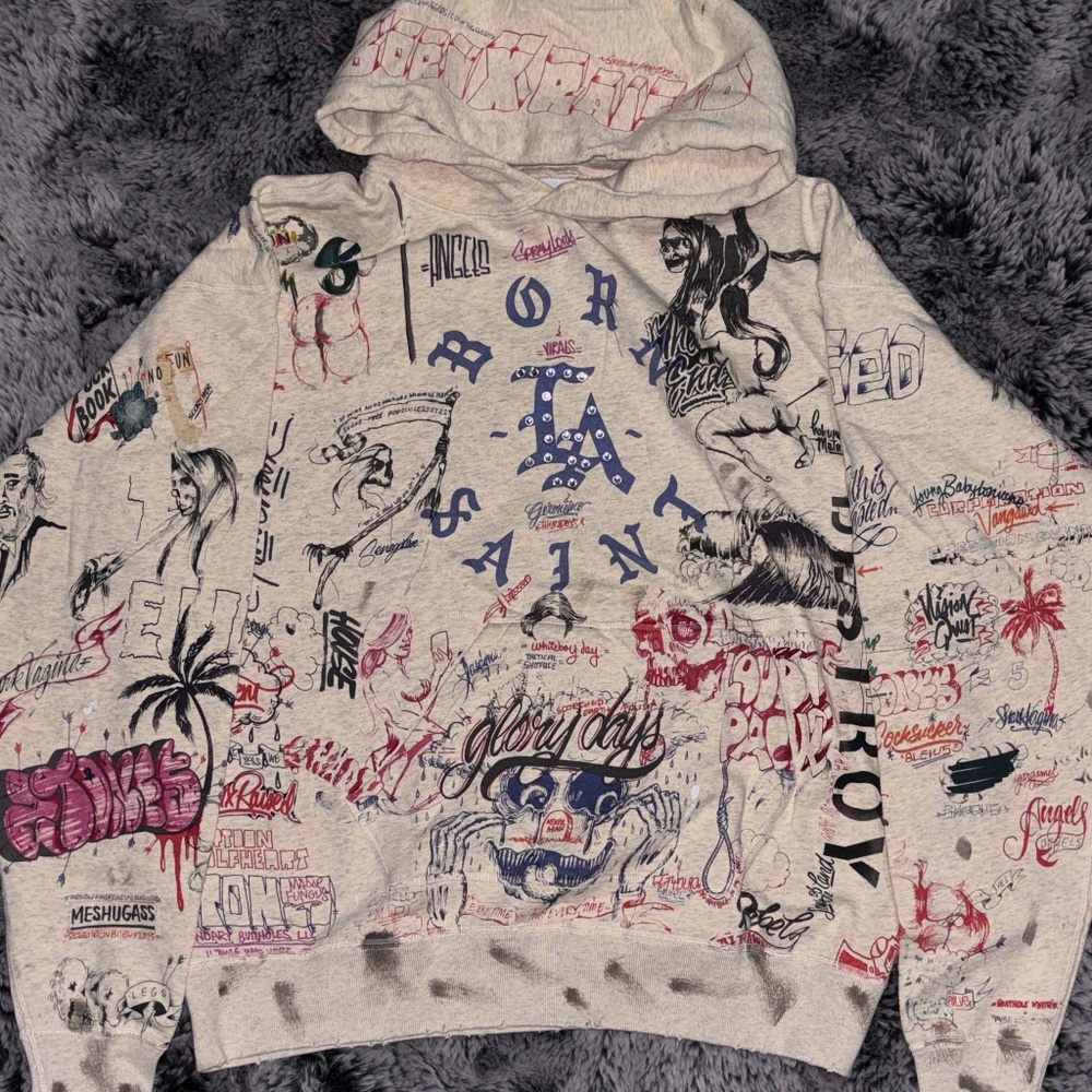 Born & Raised x Saint Michael Graffiti Hoodie